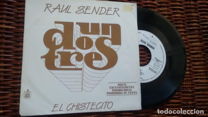 Discos de vinilo: SINGLE (VINILO)-PROMOCION- DE  RAUL SENDER ( PROGRAMA 1 2 3 ) - Foto 1