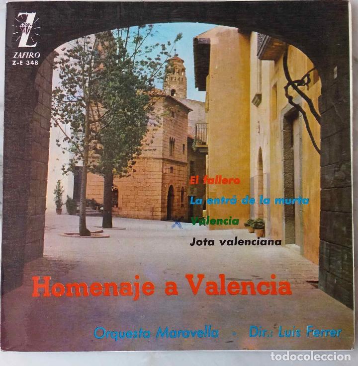 Discos de vinilo: ORQUESTA MARAVELLA, HOMENAJE A VALENCIA. EP - Foto 1