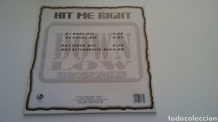 Discos de vinilo: Down Low - Hit Me Right - Foto 2