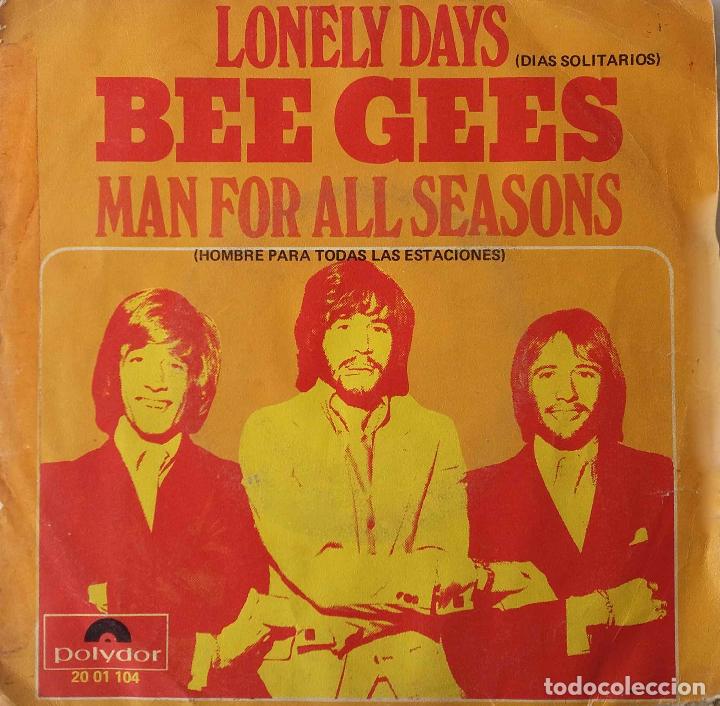 Discos de vinilo: BEE GEES, LONELY DAYS. SINGLE ESPA&Ntilde;A - Foto 1