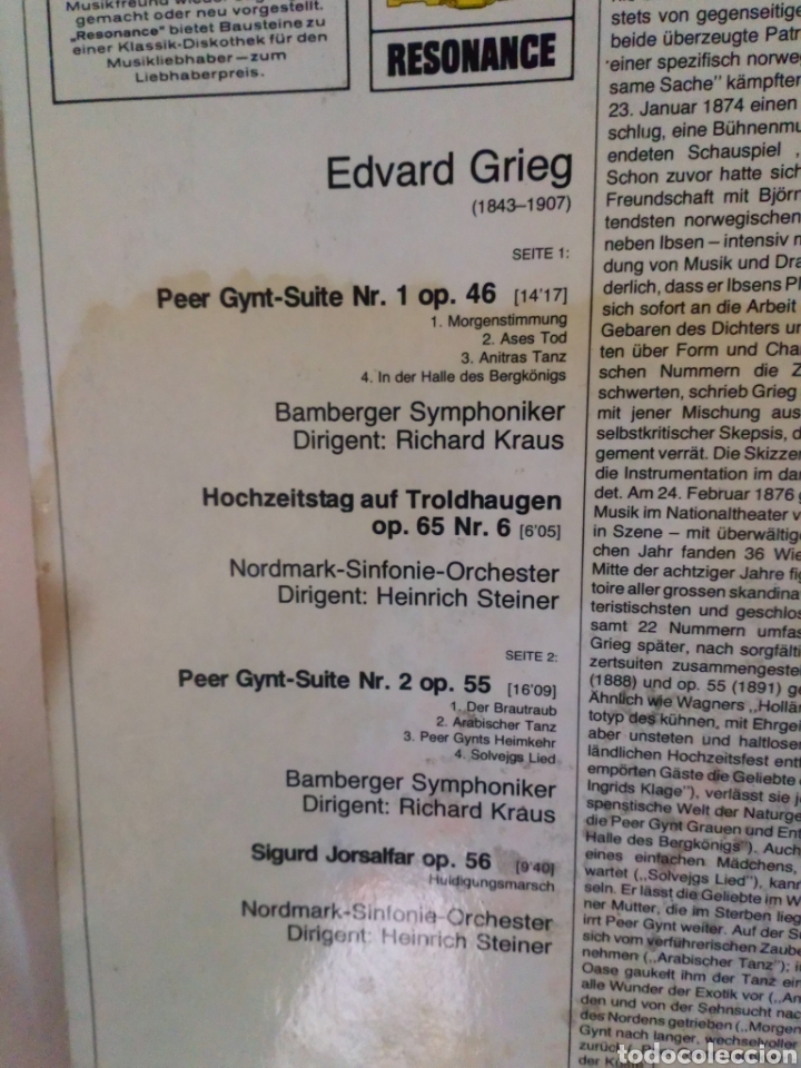 Discos de vinilo: Edvard Grieg. LP - Foto 3
