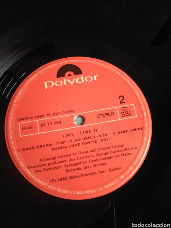 Discos de vinilo: Disco ,(lime 2) a&ntilde;o 1982 - Foto 3