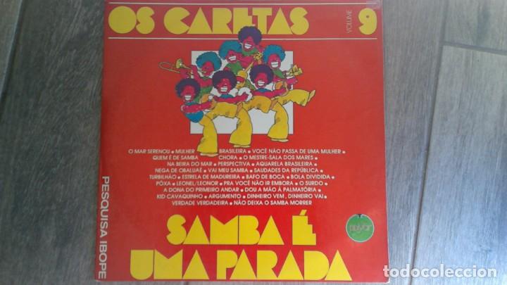 Dischi in vinile: SAMBA &Eacute; UMA PARADA VOL.9 - OS CARETAS / PESQUISA IBOPE- LP 1975 POLYFAR BRASIL