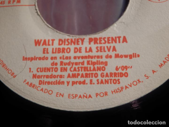 Discos de vinilo: DISCO VINILO - SINGLE - DISNEYLAND - EL LIBRO DE LA SELVA - HISPAVOX 1968 - Foto 2
