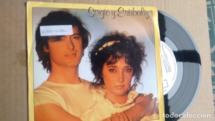 Discos de vinilo: SINGLE (VINILO) DE  SERGIO Y ESTIBALIZ A&Ntilde;OS 80 - Foto 1