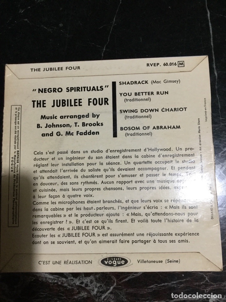 Discos de vinilo: DISCO THE JUBILEE FOUR - Foto 2