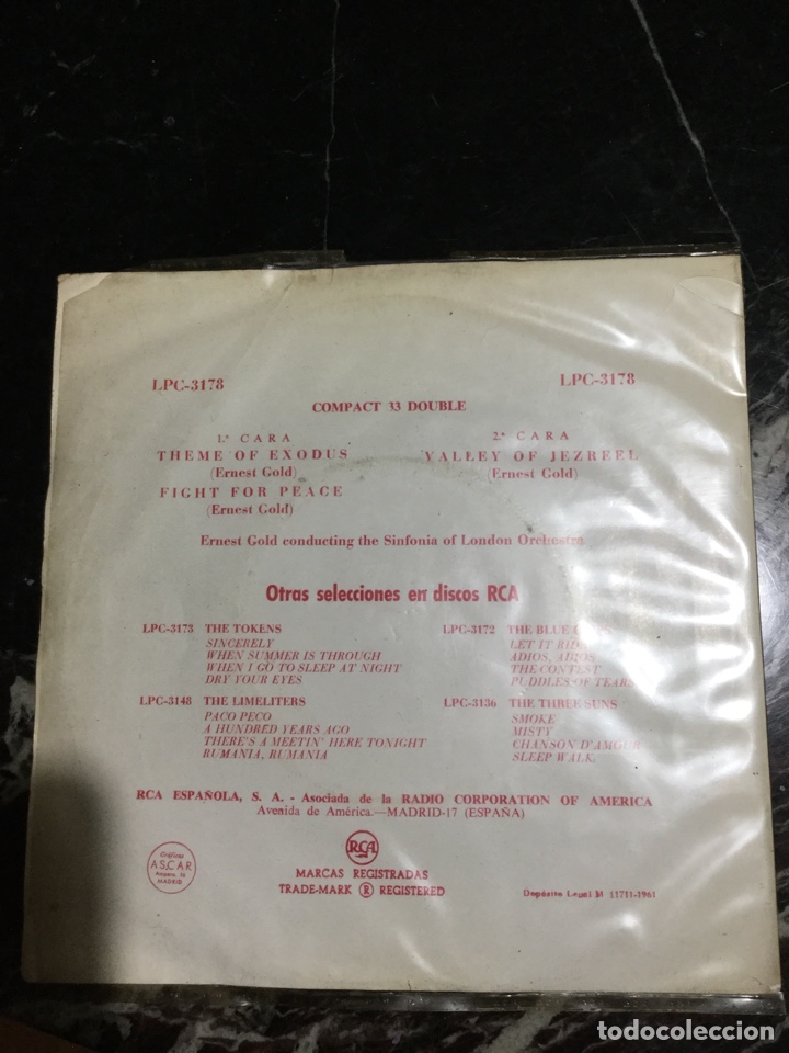 Discos de vinilo: DISCO EXODUS 1961 - Foto 2