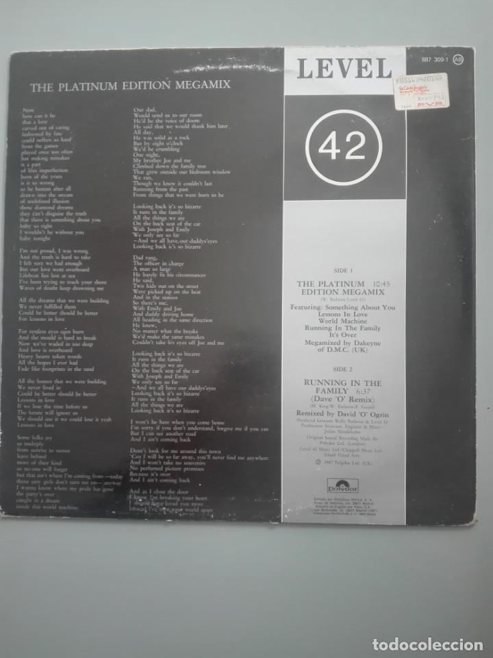 Discos de vinilo: LEVEL 42.THE PLATINUM EDITION.MEGAMIX # - Foto 2
