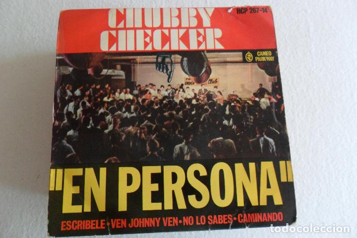 Discos de vinilo: CHUBBY CHECKER EN PERSONA - ESCRIBELE +3EP 1963 - Foto 1