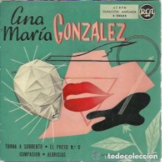Discos de vinilo: ANA MARIA GONZALEZ / TORNA A SORRENTO / EL PRESO Nº 9 / COMPASION + 1 (EP 1958)