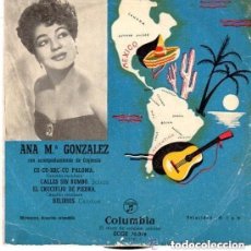 Discos de vinilo: ANA Mª GONZALEZ / CU CU RRU CU PALOMA - EP COLUMBIA 50'S