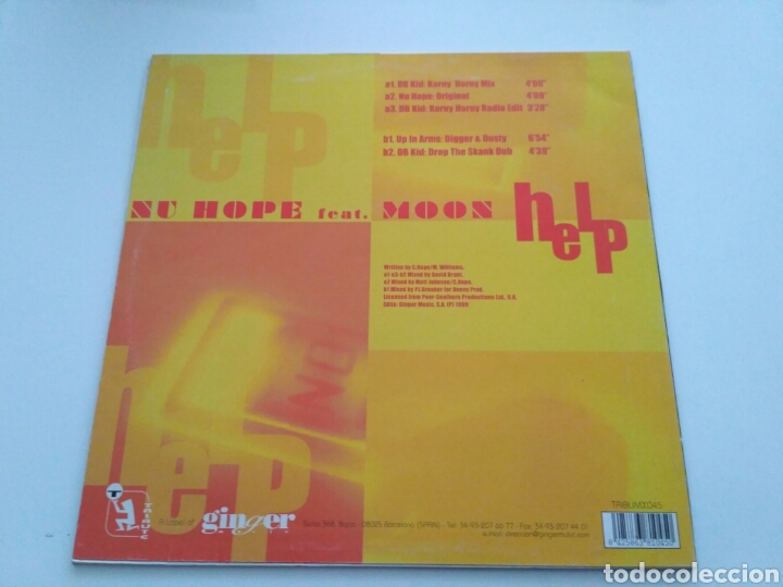 Discos de vinilo: Nu Hope Feat. Moon - Help - Foto 2