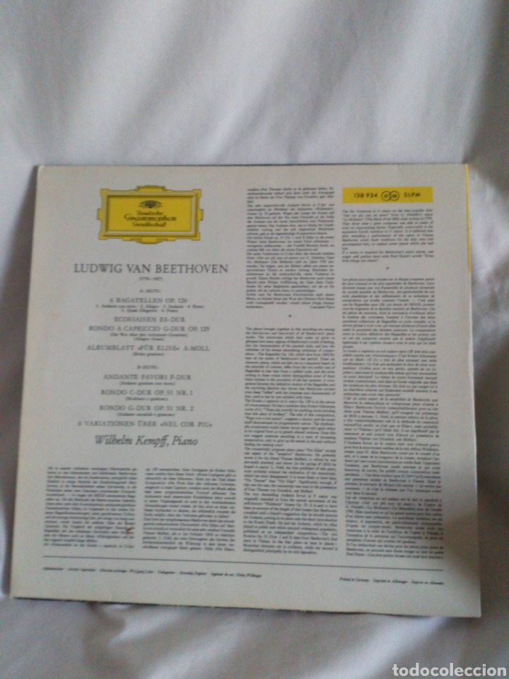 Discos de vinilo: Beethoven : Bagatelles. Deutsche Grammophon LP - Foto 2