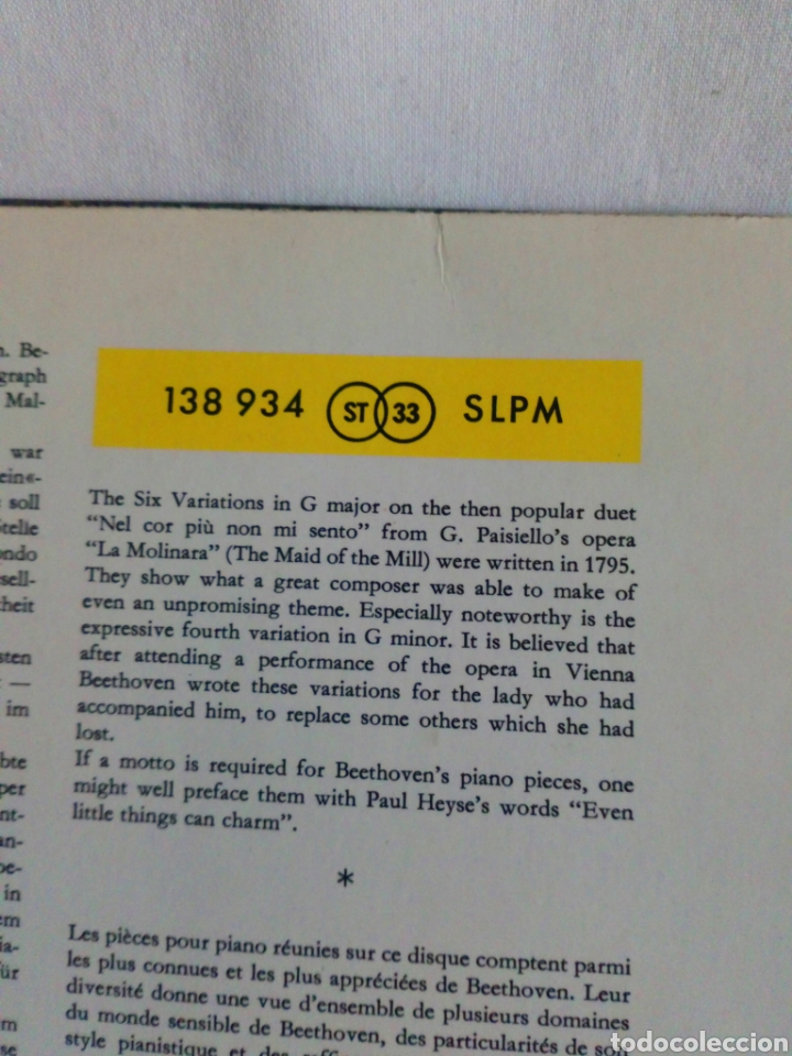 Discos de vinilo: Beethoven : Bagatelles. Deutsche Grammophon LP - Foto 3