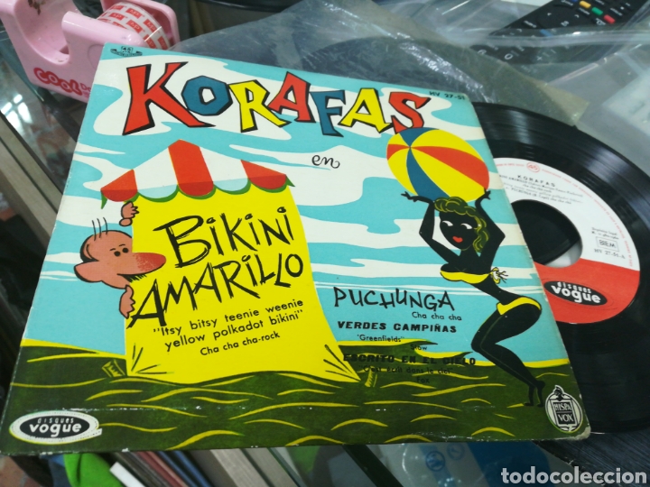 Discos de vinilo: Korafas ep bikini amarillo 1960 espa&ntilde;a - Foto 1