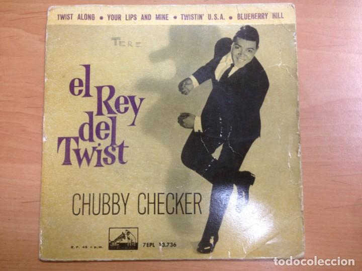 Discos de vinilo: EP CHUCBBY CHECKER EDITADO EN ESPA&Ntilde;A EL REY DEL TWIST - Foto 1