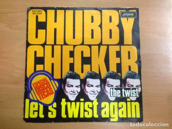 Discos de vinilo: SINGLE CHUBBY CHECKER EDITADO EN ESPA&Ntilde;A - LETS TWIST AGAIN/ THE TWIST - Foto 1
