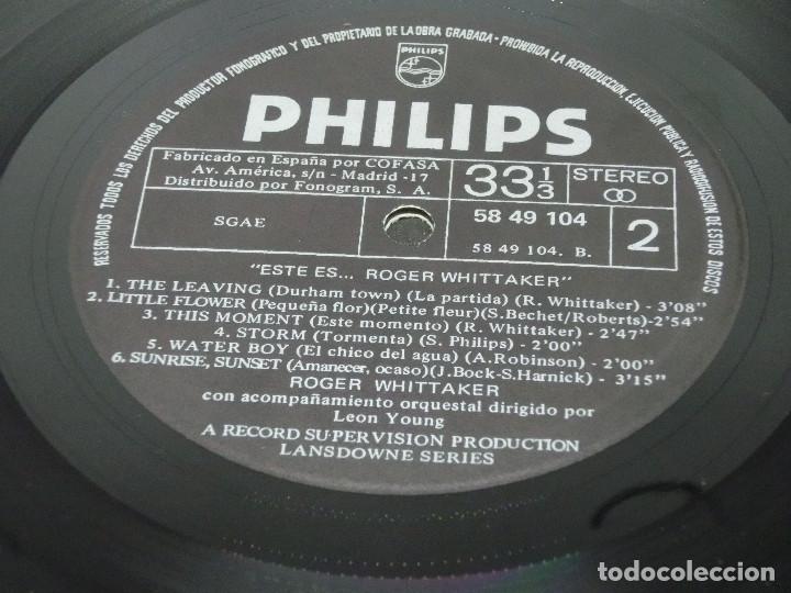 Discos de vinilo: LP - ESTE ES ROGER WHITTAKER - LEON YOUNG - 1970 - Foto 6