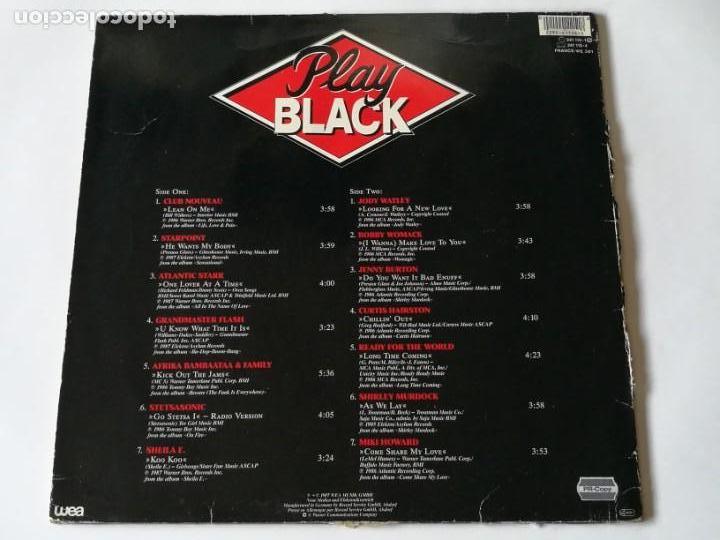 Discos de vinilo: Various - Play Black - 1986 - LP - Foto 2