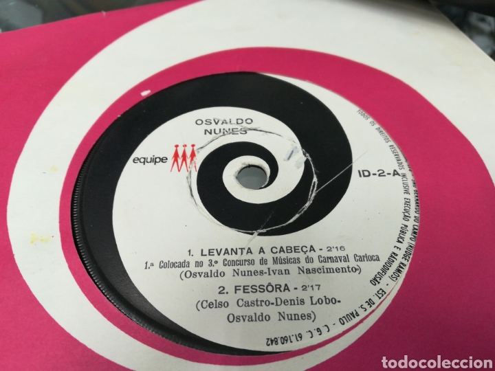 Disques de vinyle: Osvaldo nunes ep levanta a cabe&ccedil;a + 3 brasil