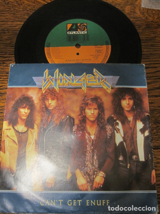 Discos de vinilo: WINGER `Can&acute;t get Enuff`  1990 SINGLE - Foto 1