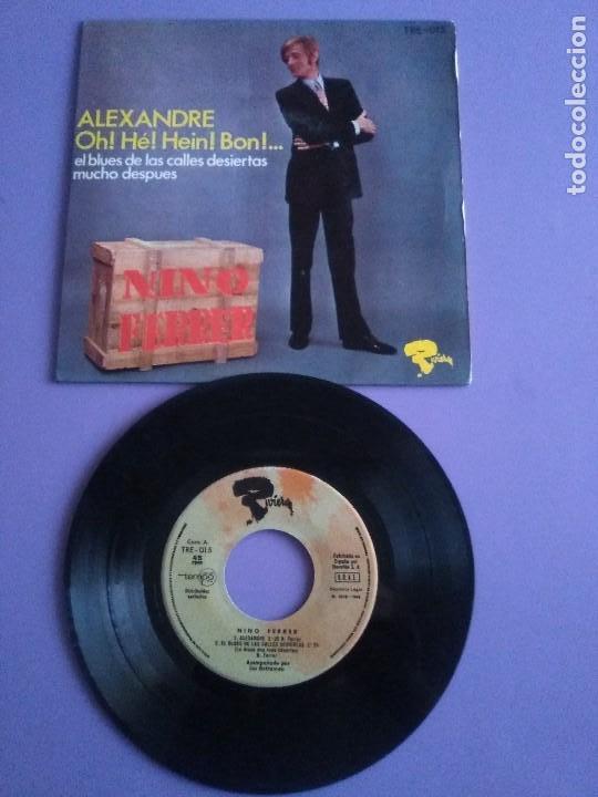 Dischi in vinile: EP. NINO FERRER.Oh! H&eacute;! Hein! Bon!/Alexandre/EL BLUES DE LAS CALLES DESI+2.SPAIN.1966.TEMPO TRE 015