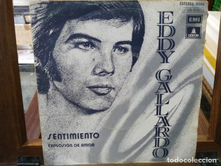 Discos de vinilo: Eddy Gallardo - Sentimiento, Explosi&oacute;n de amor - Single del Sello Ode&oacute;n 1973 - Foto 1