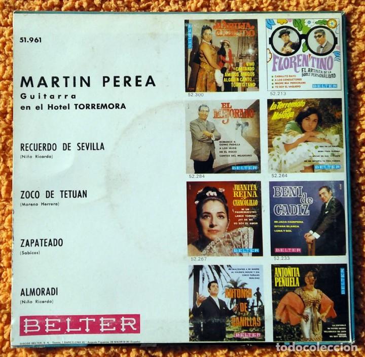 Discos de vinilo: Vinilo EP: Mart&iacute;n Perea - EP Belter, 1969 - Foto 2