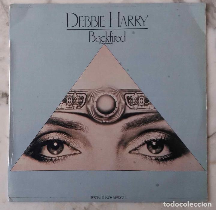 Discos de vinilo: DEBBIE HARRY (BLONDIE) BACKFIRED, MAXI SINGLE ESPA&Ntilde;A 2 TEMAS - Foto 1
