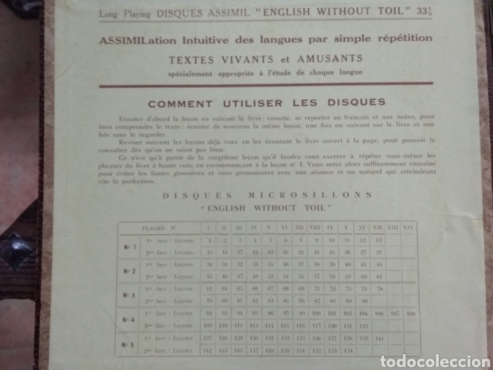 Discos de vinilo: Antiguo curso de ingl&eacute;s. Assimil. Cinco discos 33 - Foto 4