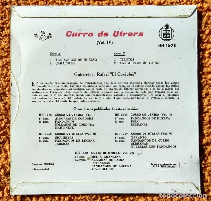 Discos de vinilo: ❤️ Vinilo EP Single Curro de Utrera - 1960 - Foto 4