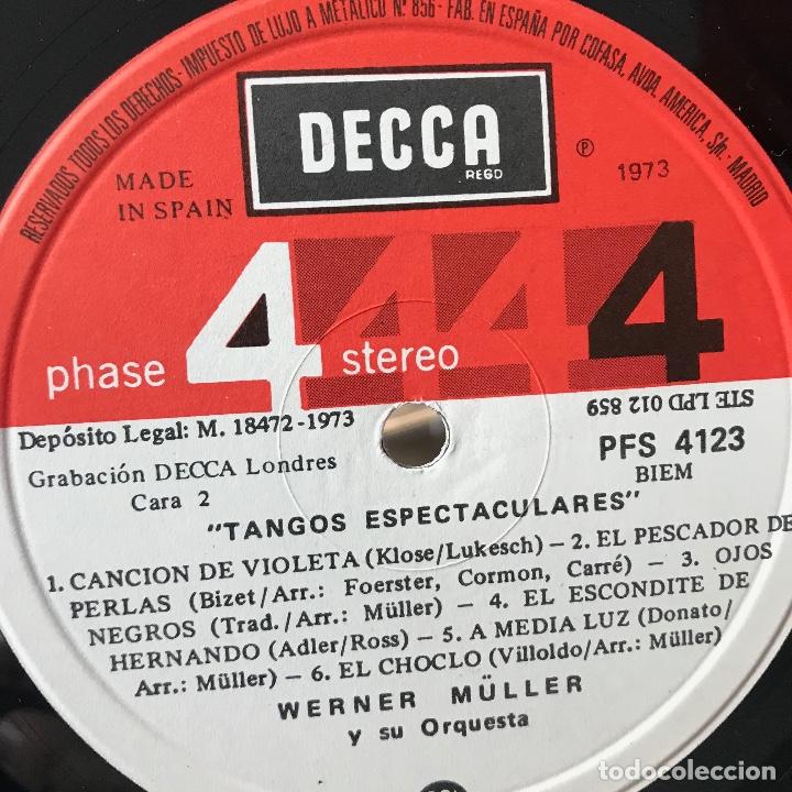 Discos de vinilo: Werner M&uuml;ller Y Su Orquesta Tangos Espectaculares - Foto 2