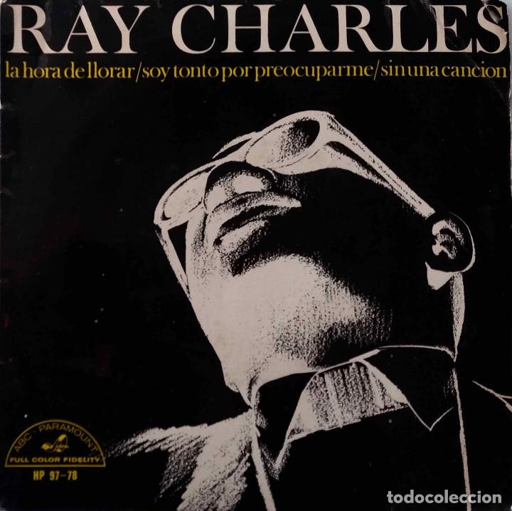 Discos de vinilo: RAY CHARLES, LA HORA DE LLORAR. EP ESPA&Ntilde;A - Foto 1