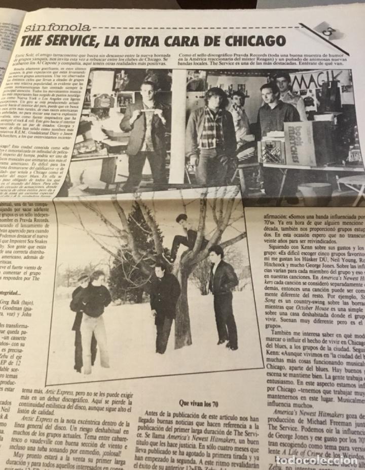 Discos de vinilo: The service art&iacute;culo Del suplemento  dev&oacute;rame  1986 ceesepe - Foto 1