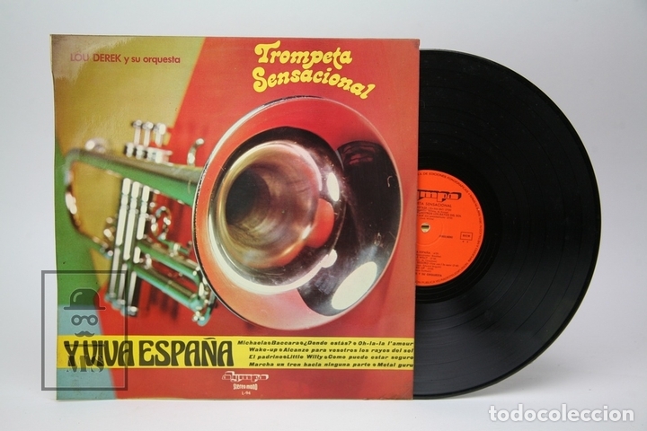 Discos de vinilo: Disco LP de Vinilo - Trompeta Sensacional y Viva Espa&ntilde;a / Lou Derek y su Orquesta - Olympo, 1973