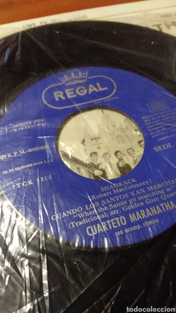 Discos de vinilo: Cuarteto Maranatha. EP Single . 1964. Shadrack + 3 - Foto 3