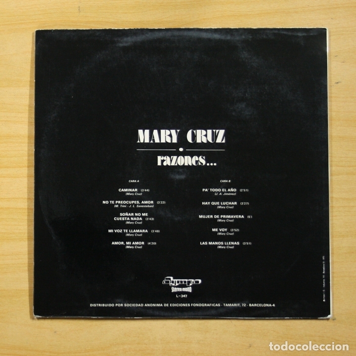 Discos de vinilo: MARY CRUZ - RAZONES - LP - Foto 2