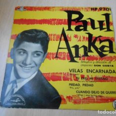 Discos de vinilo: PAUL ANKA, EP, VELAS ENCARNADAS (RED SAILS) + 3, AÑO 1959. Lote 147983010