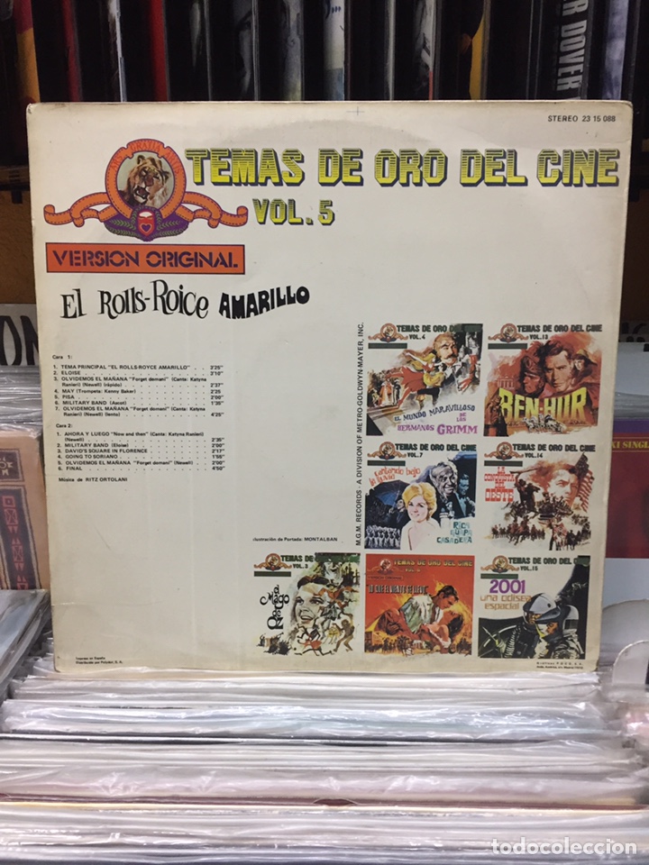 Discos de vinilo: El Rolls-Roice Amarillo. Temas de Oro del Cine Vol, 5. - Foto 2