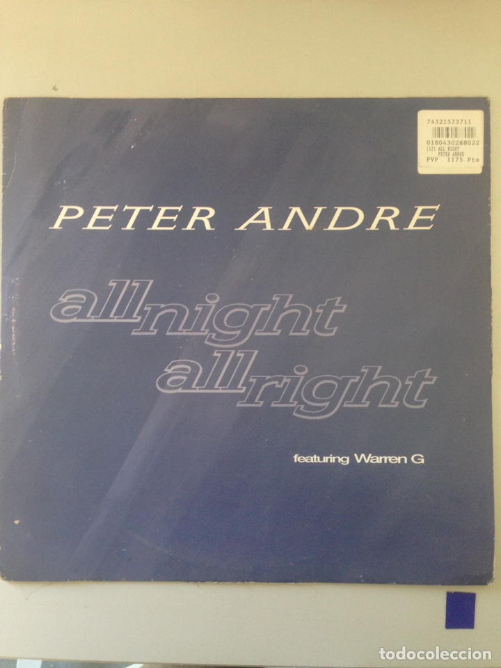 Discos de vinilo: PETER ANDR&Eacute; - ALL NIGHT - Foto 1