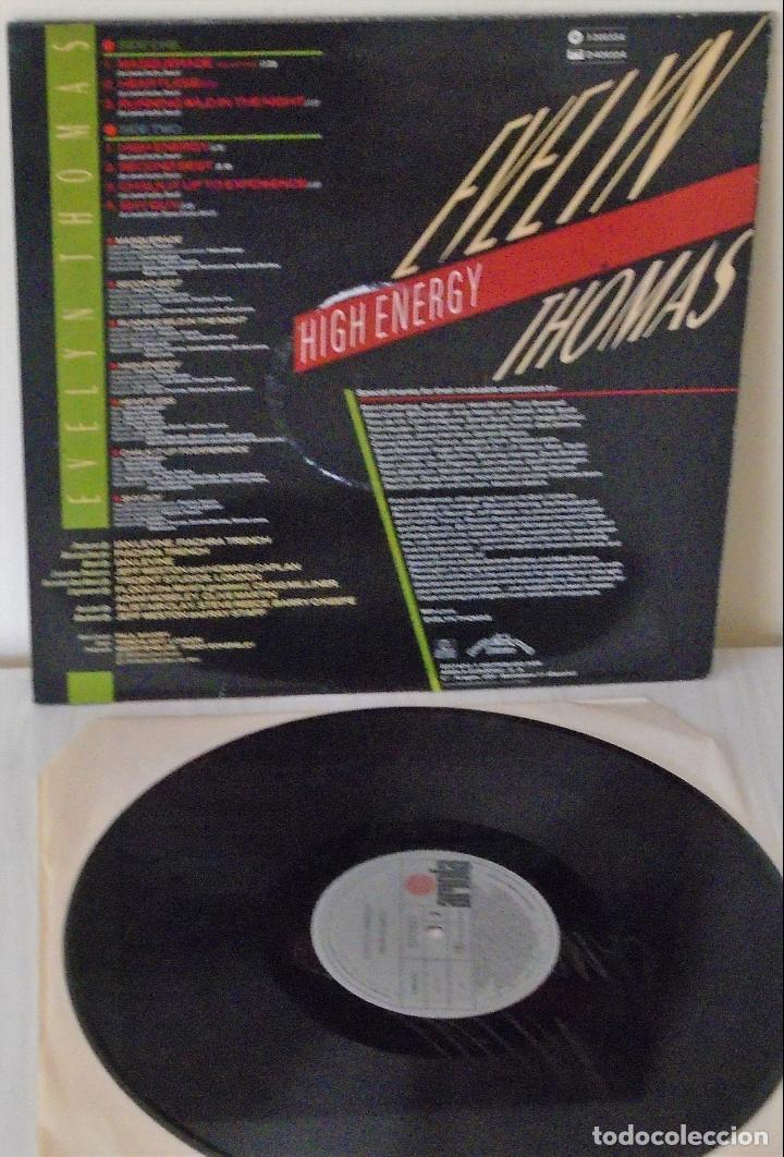 Discos de vinilo: EVELYN THOMAS - HIGH ENERGY  ARIOLA - 1984 - Foto 2