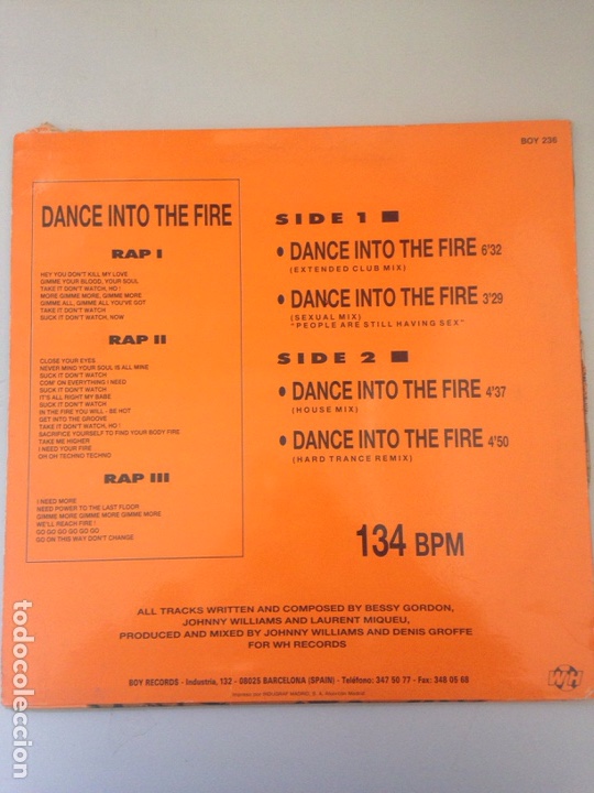 Discos de vinilo: EMERGENCY - DANCE INTO THE FIRE - Foto 2