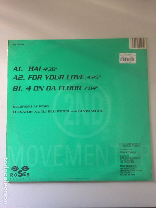 Discos de vinilo: ELEVATOR 2ND MOVEMENT EP - Foto 2