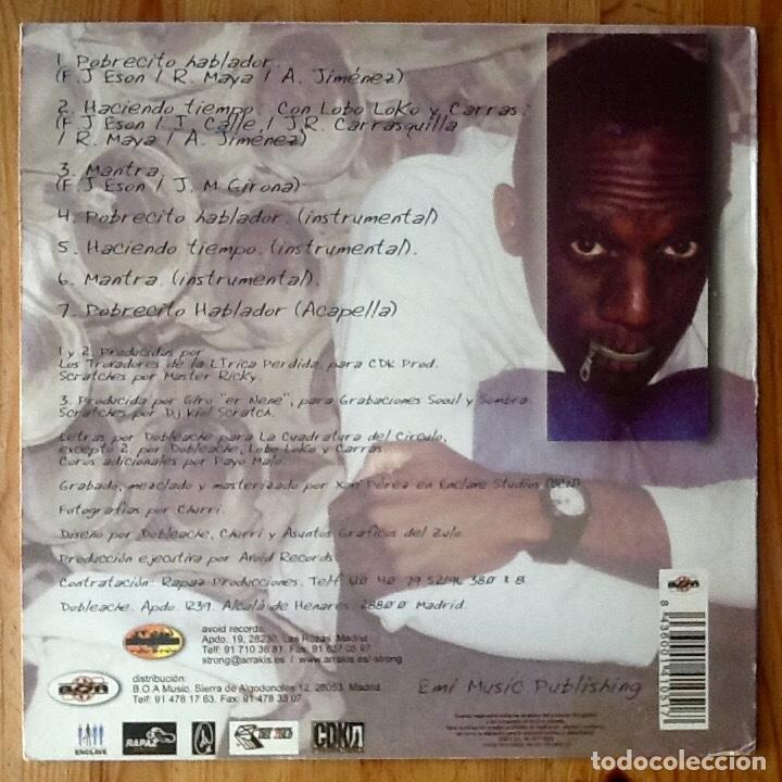 Discos de vinilo: DOBLEACHE : POBRECITO HABLADOR [AVOID - ESP 2000] EP 12&rdquo; - Foto 2