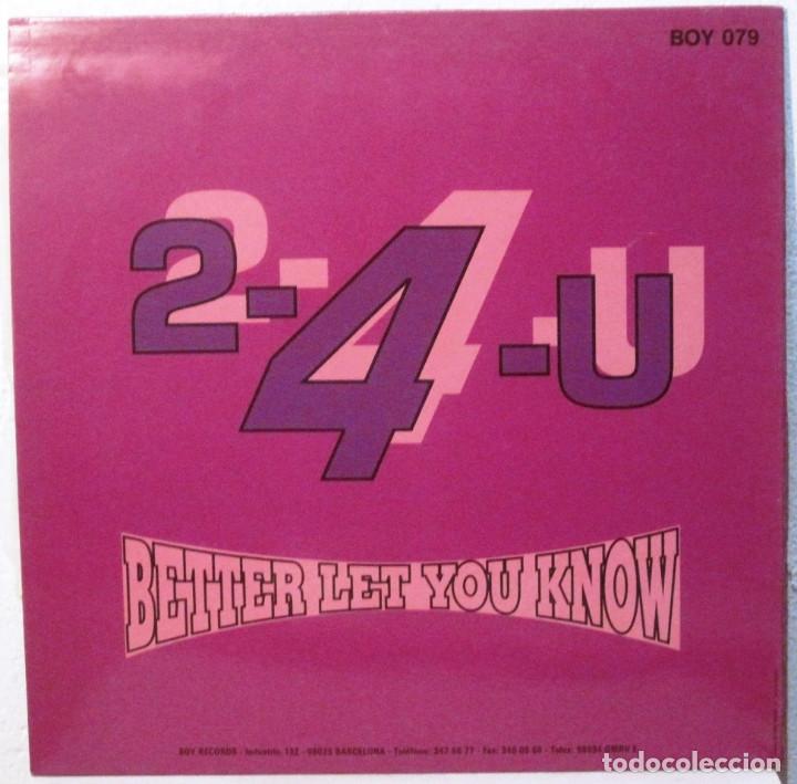 Discos de vinilo: TWO 4 YOU FEAT KMS - MAXI SINGLE - Foto 2