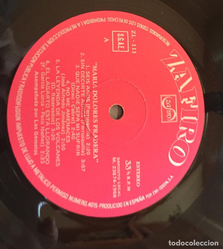 Discos de vinilo: MARIA DOLORES PRADERA,Acompa&ntilde;ado de los Gemelos - Foto 2
