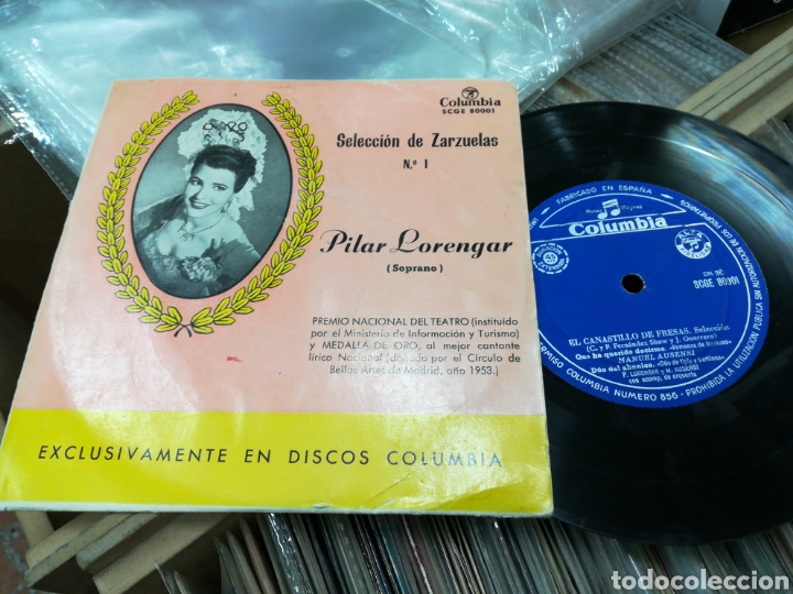 Discos de vinilo: Pilar lorengar ep el canastillo de fresas 4 temas - Foto 1