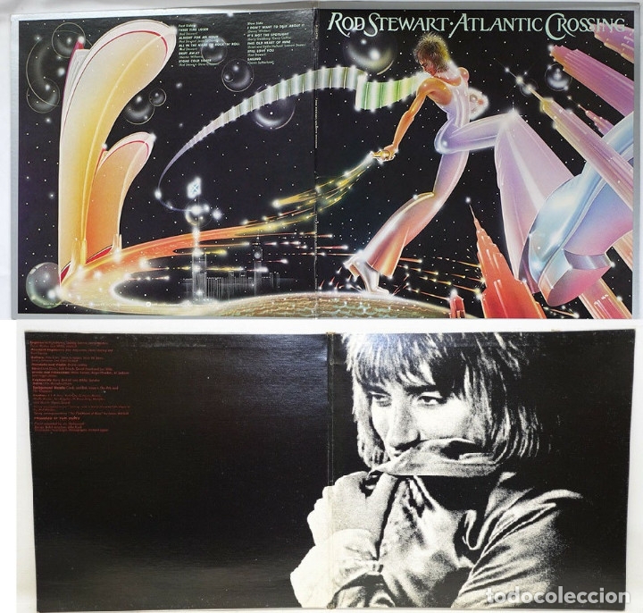 Discos de vinilo: ROD STEWART / atlantic crossing 75 Sailing, RARA 1&ordf; EDIC ORIG USA, DOBLE CARPETA, !! TODO IMPECABLE