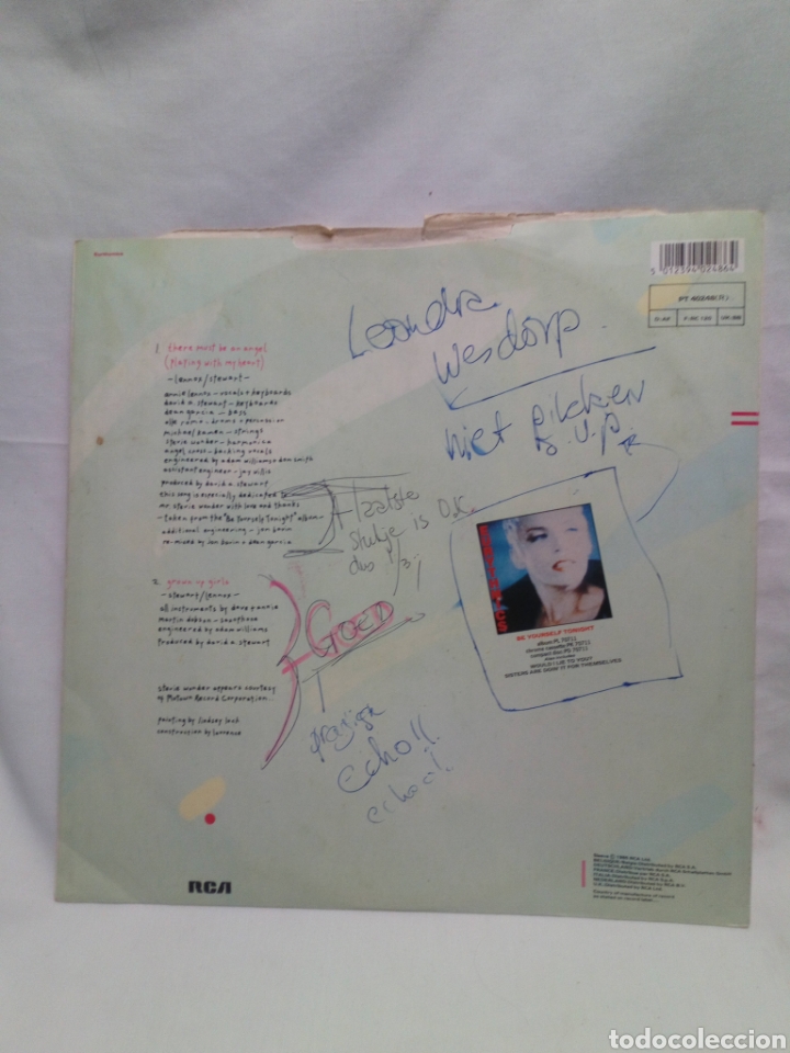 Discos de vinilo: Eurythmics. There must be an Angel . Maxi Single ed. Inglesa - Foto 2