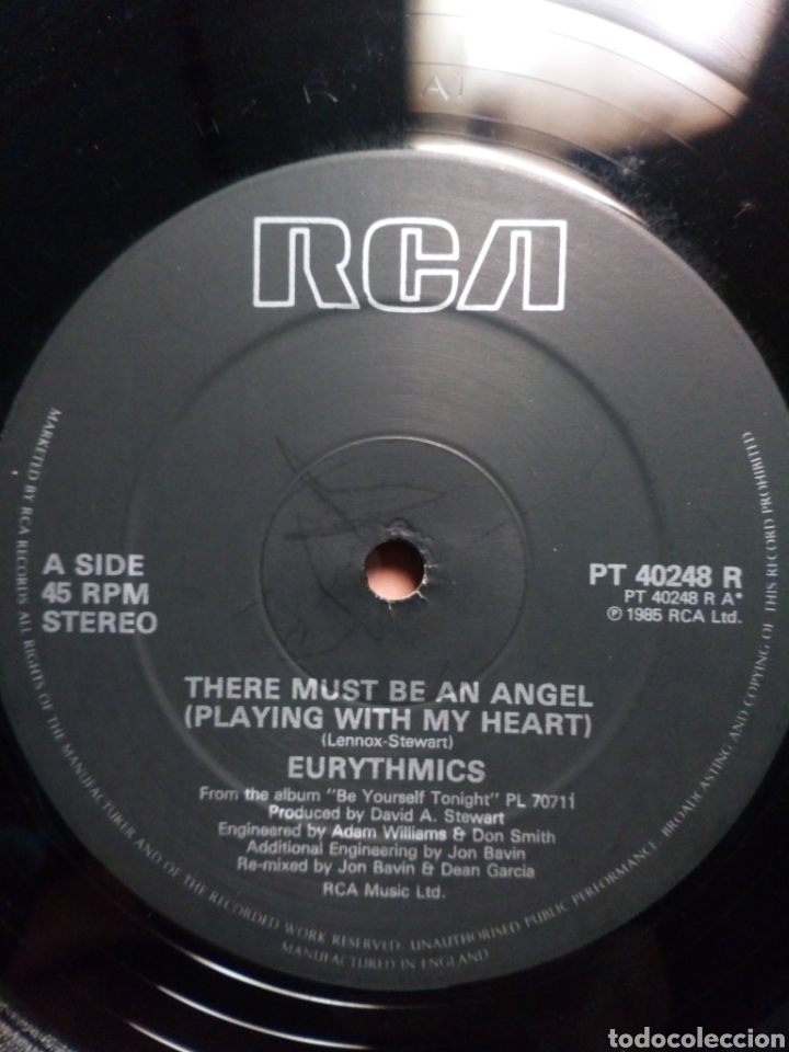 Discos de vinilo: Eurythmics. There must be an Angel . Maxi Single ed. Inglesa - Foto 4
